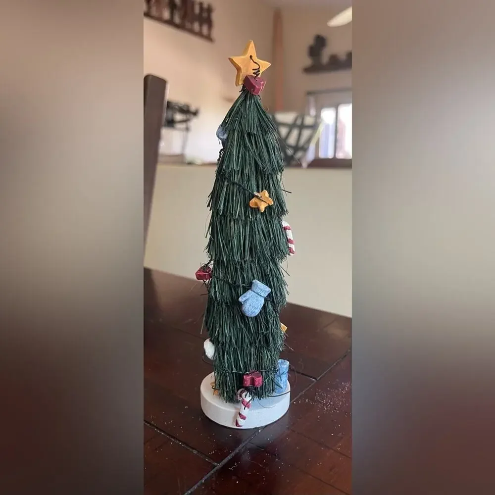 Vintage Christmas tree decoration 8”